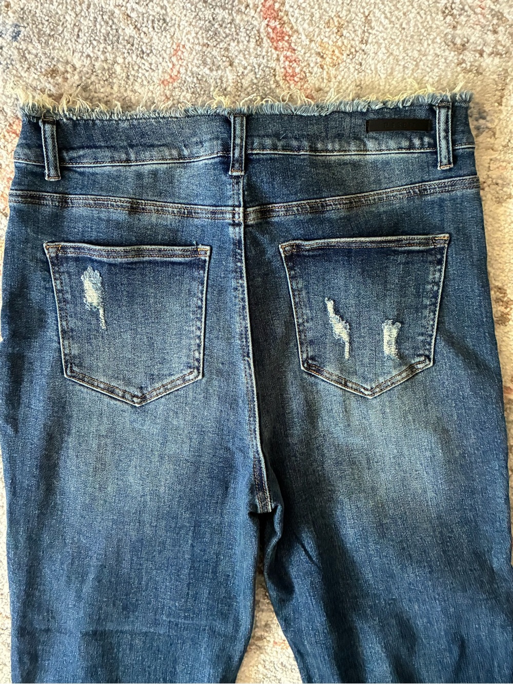 Risen Los Angeles Distressed Blue Denim Jeans Size 15 Comfy - Picture 6 of 7
